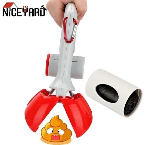 Pet Pooper Scooper Long Handle Jaw Poop Scoop Clean Pick Up Animal Waste Dog Puppy Cat Waste Picker Outdoor Cleaning Tools