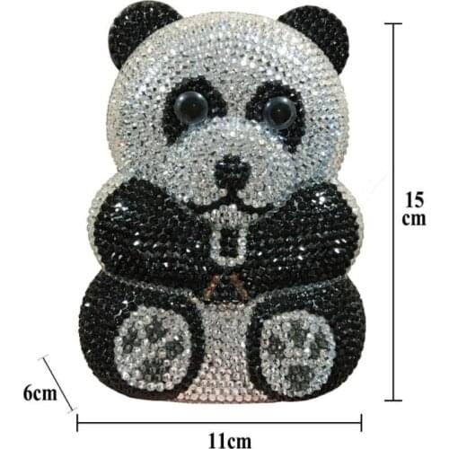 Panda diamond bag cartoon animal crystal full diamond dinner bag cosmetic bag