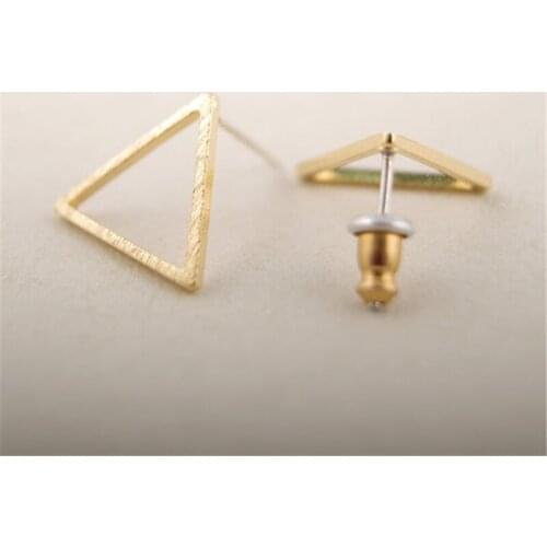 1pc Rose Open Triangle Studs Earrings for women, womens stud earrings Jewelry, Fashion Ear Studs