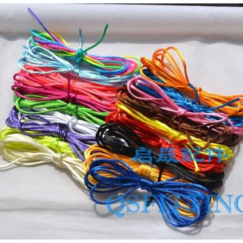 10Meter Soft Satin Rattail Silk Macrame Cord Nylon Chinese Knot For Diy Bracelet Necklace Jewelry Findings Accessories 2mm