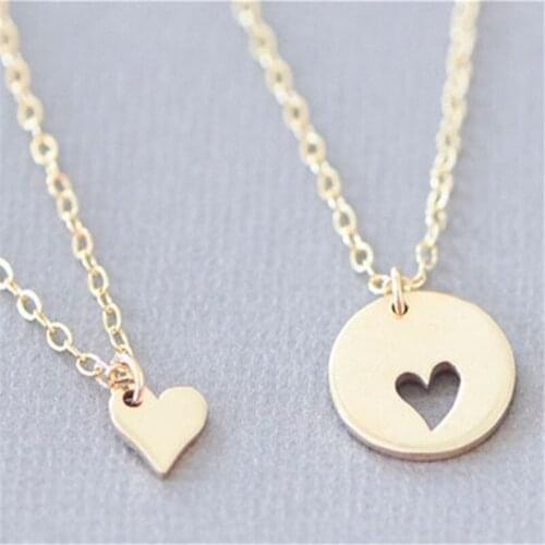 10pcs_11.11 Big sale in Jewelry 2PCS A Set Mother Daughter Necklace Heart Love Mom Necklaces & Pendants For Women