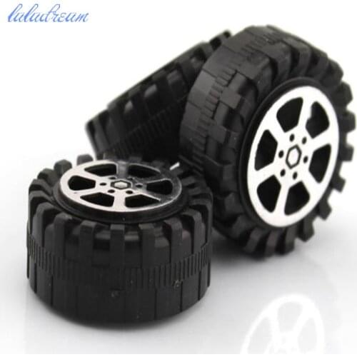 10pcs/lot 2*42mm mini wheels black plastic wheel for diy handmade material