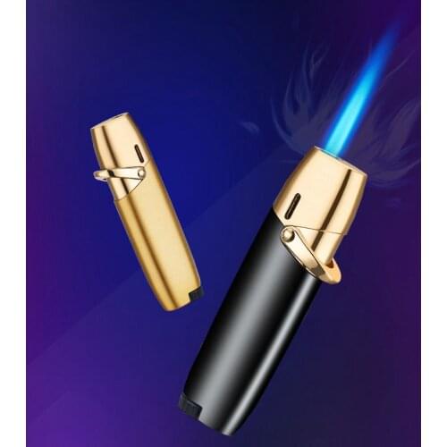 2021 Mini Windproof Torch Jet Lighter Blue Flame Unusual Butane Gas Lighter Portable Cigarette Cigar Lighter Gifts For Ladies