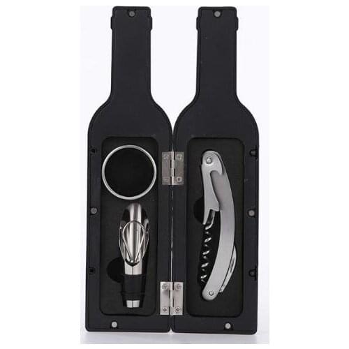 3pcs & 5pcs/set Wine Bottle Opener Stopper Pourer Accessories Corkscrew Kit Foil Cutter Holder Wine Opener Wine Tools