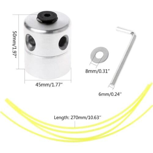 Aluminum Grass Trimmer Head w/ 4 Lines Brush Cutter Head Lawn Mower Accessories