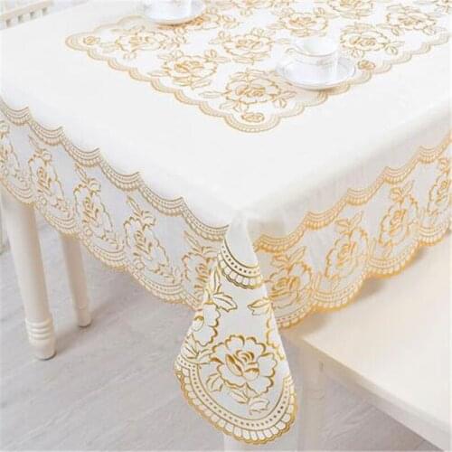 Free Shipping 135x180cm Plaid Rose Golden Colour Cheap PVC Tablecloth Water Oil Proof Cover High Quality Kitchen Antependium