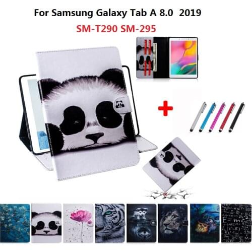 Tablet Case For Samsung Galaxy Tab A8 2019 Case For T290 T295 Panda Dog Funda For Tab A 8.0 Caqa SM-T290 SM-T295 Back Coque
