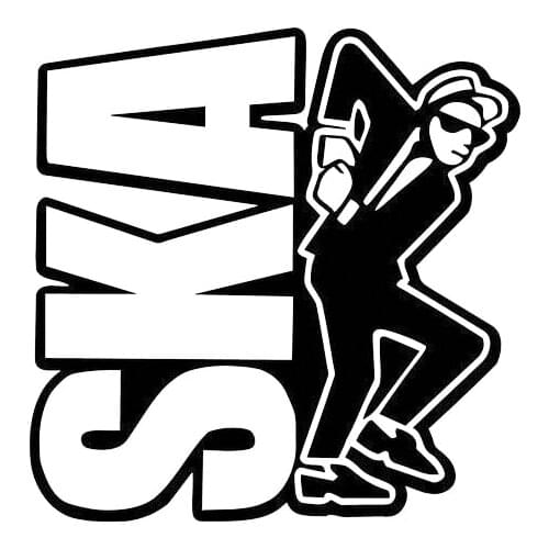 Two tone ska logo i mod scooter car window vinyl sticker rude boy sticker