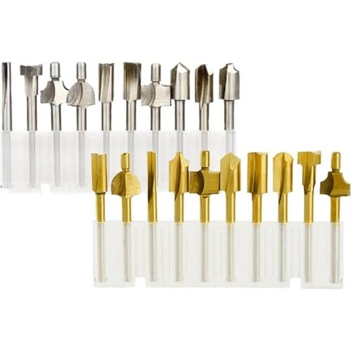 Hss Rotary Frees 3Mm Shank Titanium Coated Houtbewerking Router Bit Cutter