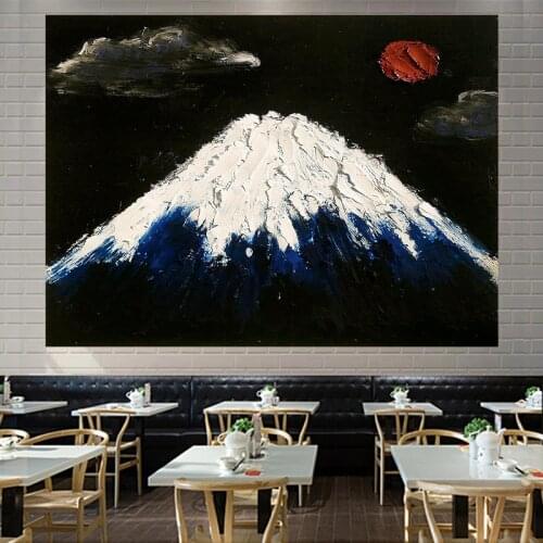 Mount Fuji Tapestry Japanese Impressionism Painting Wall Hanging Japanese Decoration Boho Deko