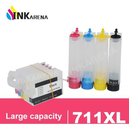 INKARENA 711 T120 T520 Ciss System Continuous Ink Tank For HP 711 Bulk Ink System With Chip For HP Designjet T120 T520 Printer