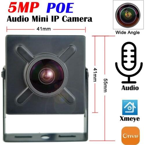 H.265 Audio HD 5MP 3MP Mini Type IP Camera Fisheye Wider Angle Indoor Security ONVIF P2P CCTV Video Surveillance POE Cam System