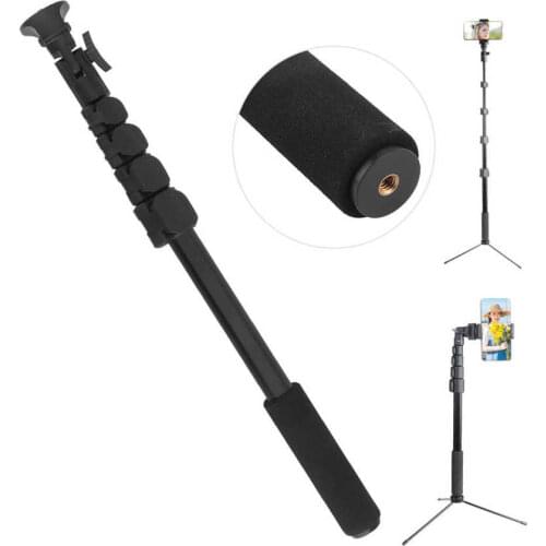 Monopod perche selfie Mobile Phone Extendable Selfie Stick 5 Section Aluminum Alloy Phone Selfie Pole Holder phone tripod