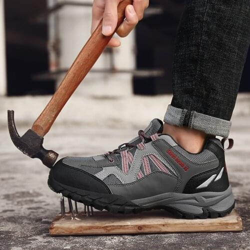 2021 Seasons Mens Steel-toed Work Safety Shoes Indestructible Puncture-proof Safety Boots for Men Wear-resistant Work Shoes Men