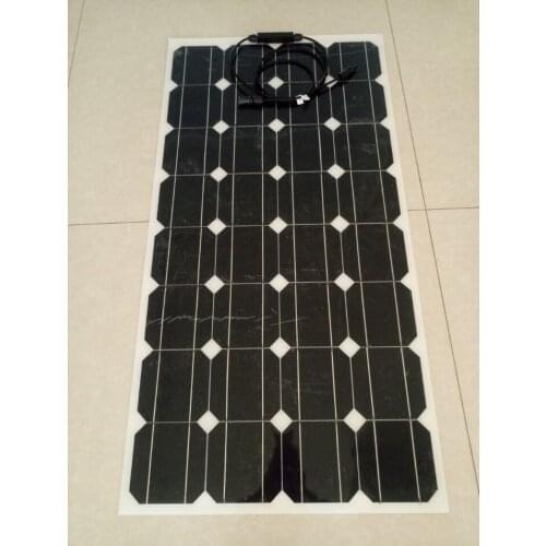 The latest invention from self-adhesive semi-flexible solar panel, 100w power generation, the back with adhesive glue