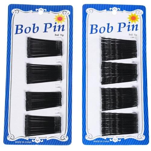 New 60Pcs Black Wave and Flat Type Invisible Hair pins Flat Top Bobby Pins Grips Hair Salon Hairpin Hair Styling tool