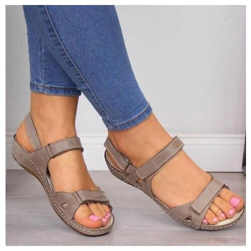 New Women Sandals Solid Color Ladies Sandals Casual Comfortable Flat Platform Sandals Open Toe Beach Shoes Sandalias De Mujer