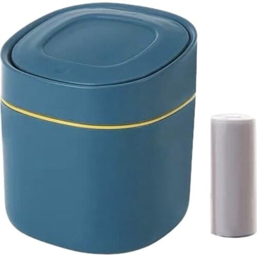 New Mini Garbage Cans Desktop Multifunctional Trash Can with Lid for Living Room Office Home Kitchen Bathroom Garbage Cans
