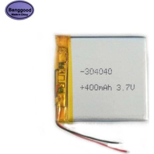 Banggood 3.7V 400mAh 304040 034040 Lipo Polymer Lithium Rechargeable Li-ion Battery Cells For Digital Recording Pen