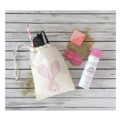 Custom Maracas Latin wedding Hangover Kit favor gift Welcome Bags Bachelorette hem bridal shower party gift bag