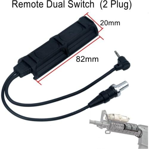 Remote Pressure Pad Dual Switch (2 Plug) Tactical Scout Light LED Rifle Flashlight Weapon Light Hunting Accessory