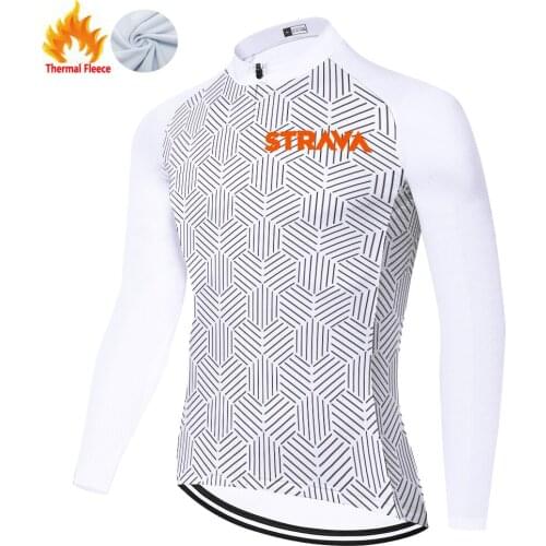 Strava Winter Thermal Fleece Cyclisme Homme Ropa Roupa Masculino Maillot Maglia Uomo Tricota Ciclismo Hombre Cycling Jersey Men