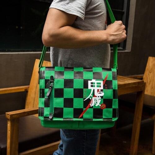 Demon Slayer Kimetsu no Yaiba Cosplay Crossbag Unisex Tanjiro Nezuko Kamado Boy Girls School Travel Bags Ipad Large Capacity Bag