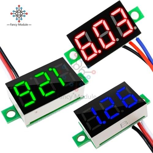 DC 0-30V Super Mini Digital Voltmeter Red Blue Yellow Green LED Voltage Meter Car Voltage Volt Panel Meter 0.36 Inch