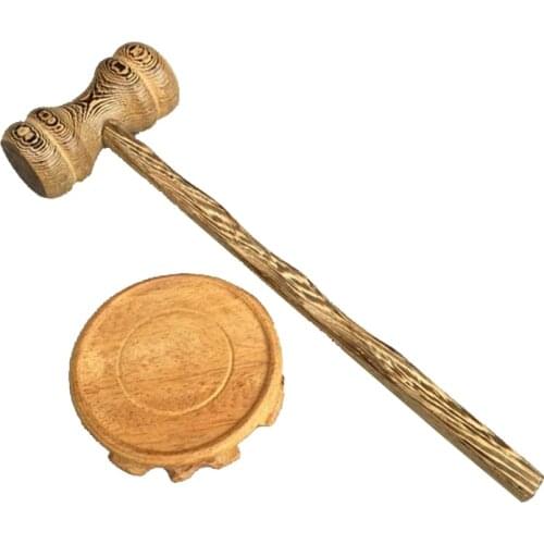 Real Solid Wood Auction Hammer for Lawyers and Courtroom Judges Elegent Desk Accessory Home Decoration for Local Club