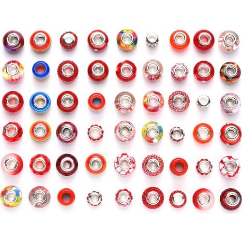 1 Bag Rondelle Acrylic Resin Polymer Clay Rhinestone European Large Hole Beads with Silver Color Core For DIY Jewelry Making