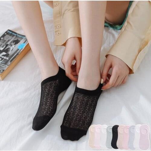 10 pieces = 5 Pairs/lot Invisible Candy Lace Cotton Breathable Socks Women Summer Girls Casual Short Ankle Boat Low Cut Lady Sox