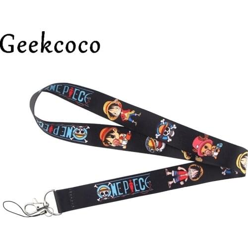 10pcs/lot Anime lanyard keychains For Mobile Phone USB ID Badge Holder Key Straps Tags Neck rope for women men J0729