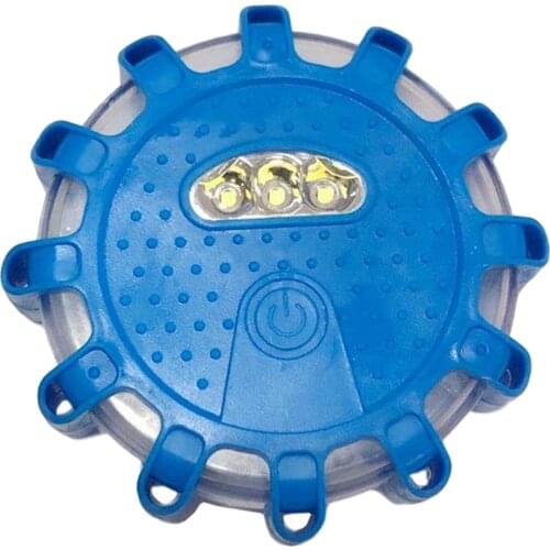 2xSafety Flare Car Roadside Beacon Emergency Warning Light Hook Design Blue