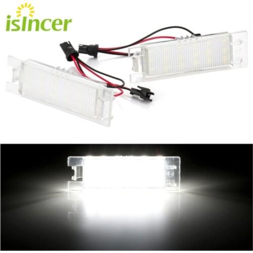 2pcs Car-Styling LED License Plate Lights for Vauxhall Opel Astra H Corsa C D Insignia Tigra B Twintop Vectra C Zafira B OPC