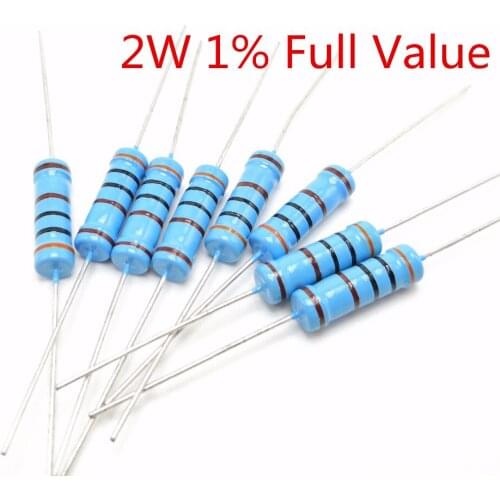 20pcs 2W 1% Metal film resistor 47K 51K 56K 62K 68K 75K 82K 91K 100K 120K 150K 180K 200K 220K 240K 270K 300K ohm 220KR