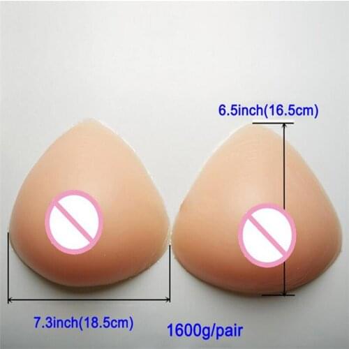 2020 1600g Pair Artificial Realistic Silicone Breast Forms Fake Boobs For Crossdresser Transgender Transvestite Shemale Breast