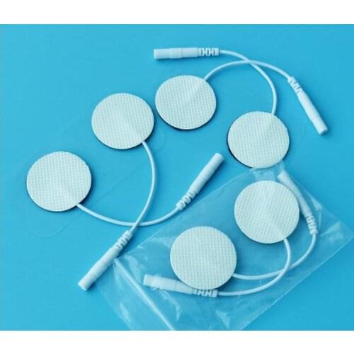 300pcs Reusable Syrtenty Premium EMS/TENS Unit Electrode pads round Small Electrode Physiotherapy for Face Hand and Small Areas