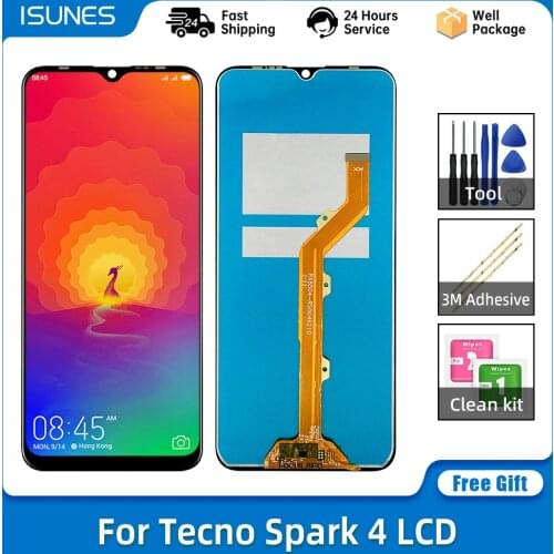 6.52" Original For Tecno Spark 4 KC2 KC8 LCD Display Touch Screen Digitizer Assembly New Tecno KC8 LCD Repair Replacement Parts
