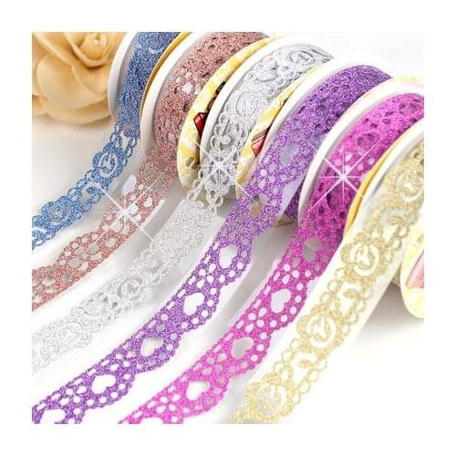 7 pcs Diy photo album accessories, lace tape, creative manual album accessories, multi-color cute tape, gift box packaging tape