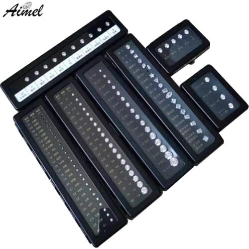 Diamond Display Zirconia Stone Tester Tools Imitation Loose Diamond Zircon Size Contrast Weight Diameter Teaching Tool Props