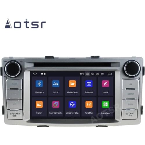 AOTSR 2 Din Car Radio Coche Android 10 For Toyota Hilux 2012 - 2017 Central Multimedia Player GPS Navigation 2Din DSP Autoradio