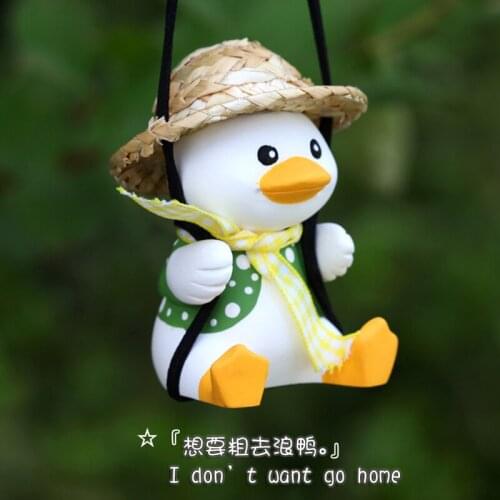 Car Anime Interior Decoration Rear-view Mirror Pendant Swinging Little Duck For Car Decoration Product Car Interior Accessories