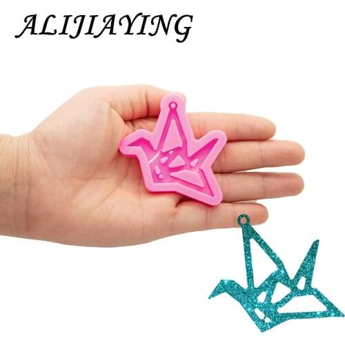 Shiny Crane Earrings Mold, DIY Epoxy Resin Silicone Molds, Resin Crafting Mold Supplies for jewelry DY0936