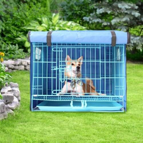 Pet Cat Rabbit Dog Cage Cover Foldable Playpen Crate Cover Breathable Waterproof Sun-proof Windproof Poncho Insulation Cover
