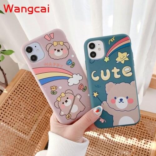 Frosted Relief Tpu Phone Case For OPPO A8 A31 A9 A5 2020 A92S Rno Realme XT X2 X R15X Cute Diverse Rainbow Bears Pattern Case