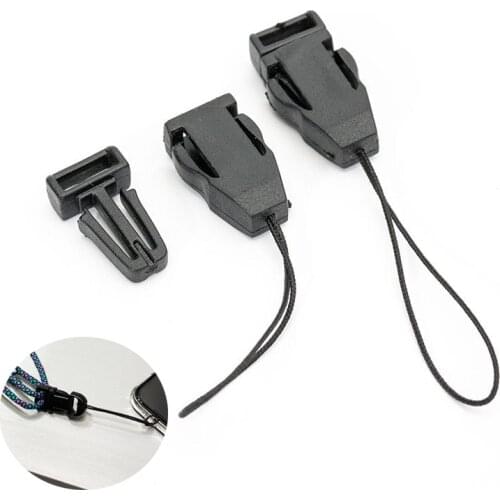 20-100Pcs Mini Black Plastic Buckle Lanyard Buckle Head DIY Hand-Woven Mobile Phone Chain Luggage Hardware Jewelry Accessories