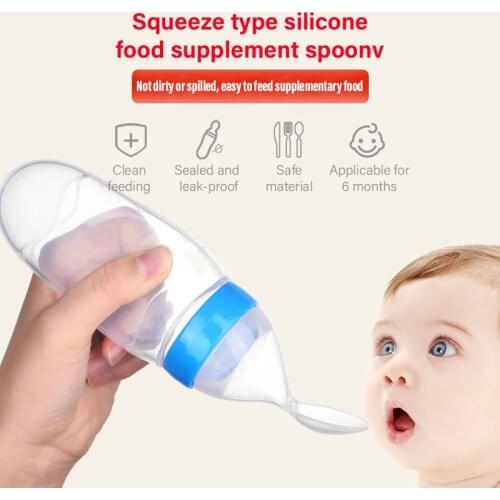 Baby Spoons Silicone Spoon for Baby Bottle Feeding for Children Utensils Tableware Kids Spoons for Toddler Childrens Cutlery