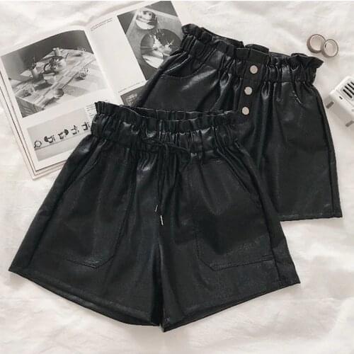 Женские кожаные шорты Himifashion China At AliExpress