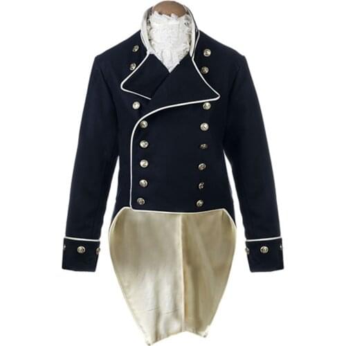 Cosplaydiy Lieutenants Tailcoat Military Jacket Mens Victorian Costume L320