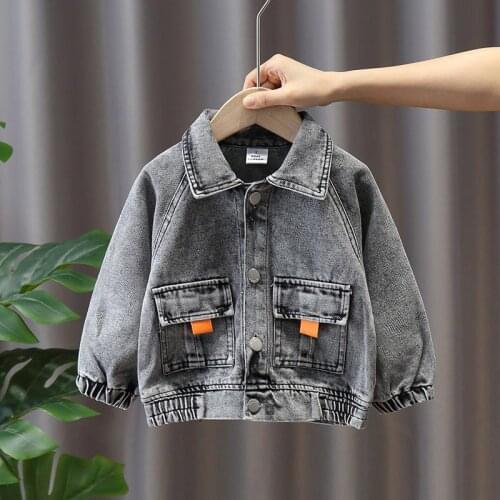 12 Years Teens Boys Girls Denim Jacket Spring Autumn 2021 New Childrens Casual Denim Coat Kids Korean Style Jackets Boy Clothes